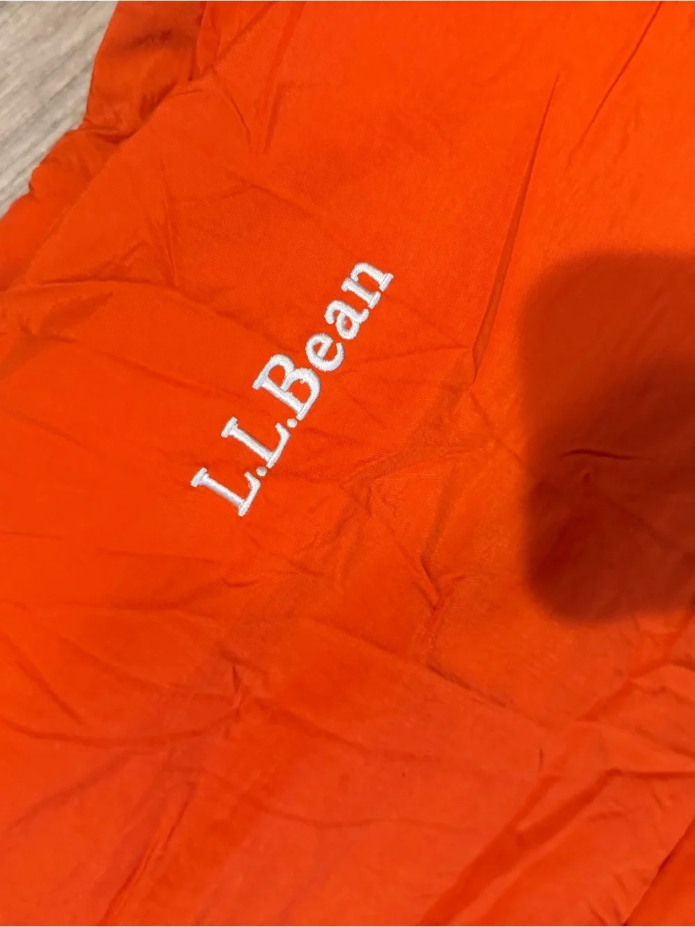 L.L. Bean Bright Orange Packable Sleeping Bag